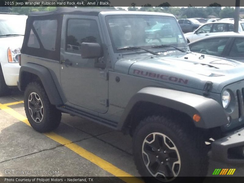 Anvil / Black 2015 Jeep Wrangler Rubicon Hard Rock 4x4