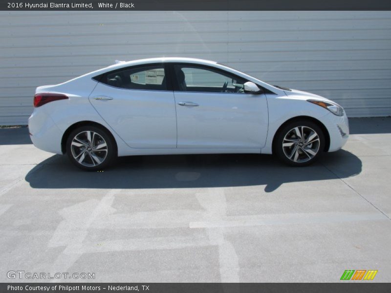 White / Black 2016 Hyundai Elantra Limited