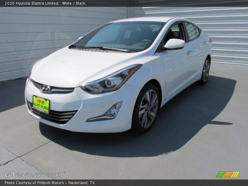 White / Black 2016 Hyundai Elantra Limited