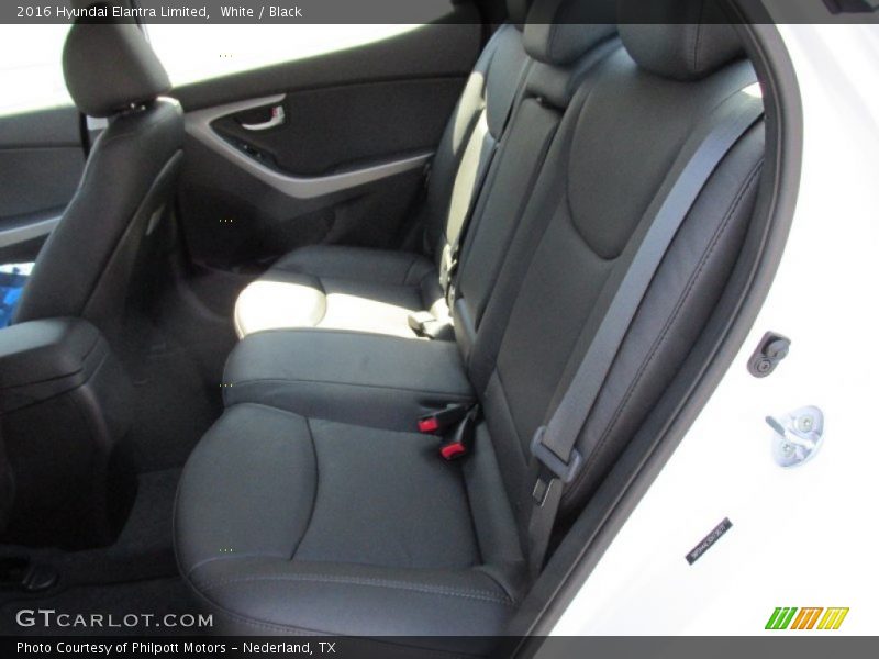 White / Black 2016 Hyundai Elantra Limited