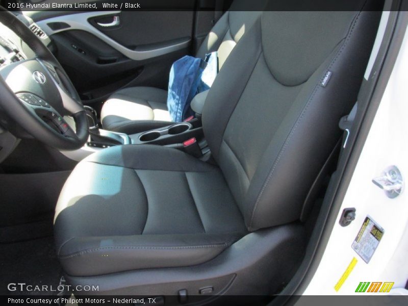 White / Black 2016 Hyundai Elantra Limited