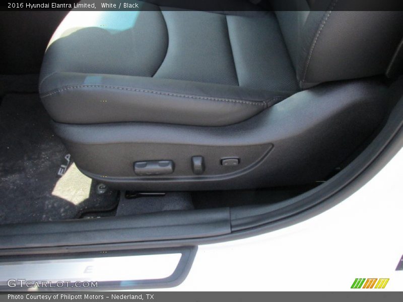White / Black 2016 Hyundai Elantra Limited