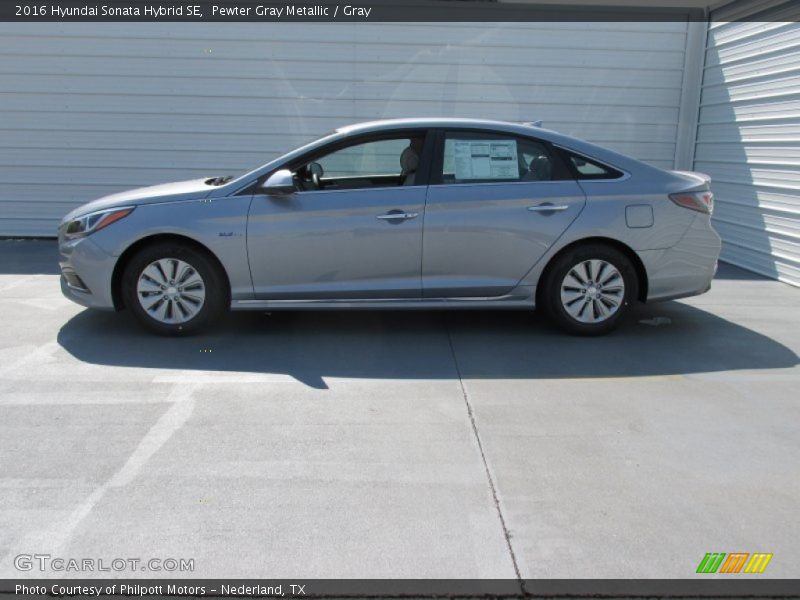 Pewter Gray Metallic / Gray 2016 Hyundai Sonata Hybrid SE