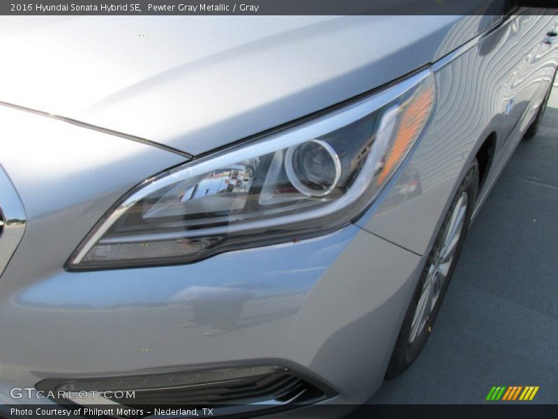 Pewter Gray Metallic / Gray 2016 Hyundai Sonata Hybrid SE