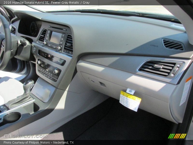 Pewter Gray Metallic / Gray 2016 Hyundai Sonata Hybrid SE