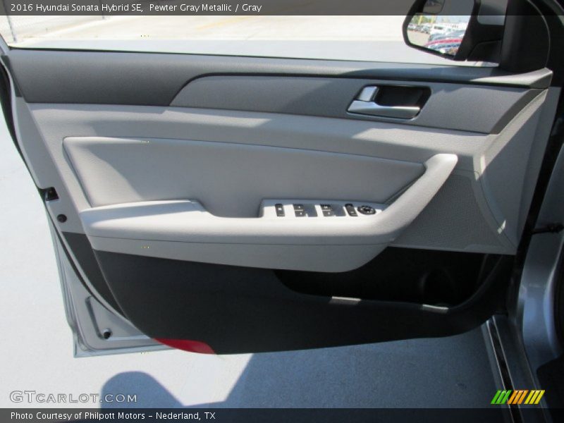 Pewter Gray Metallic / Gray 2016 Hyundai Sonata Hybrid SE