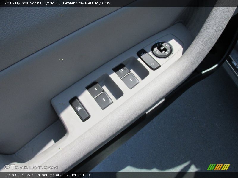 Pewter Gray Metallic / Gray 2016 Hyundai Sonata Hybrid SE
