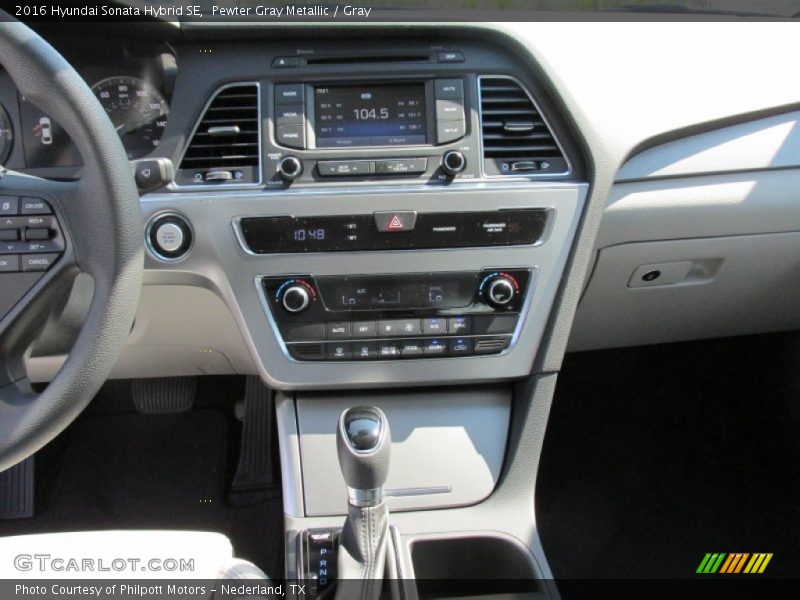 Pewter Gray Metallic / Gray 2016 Hyundai Sonata Hybrid SE