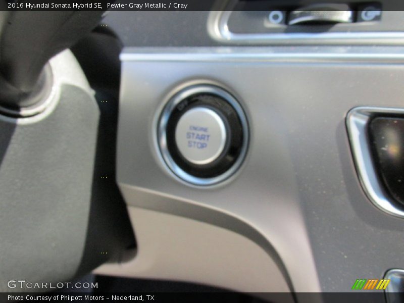Pewter Gray Metallic / Gray 2016 Hyundai Sonata Hybrid SE