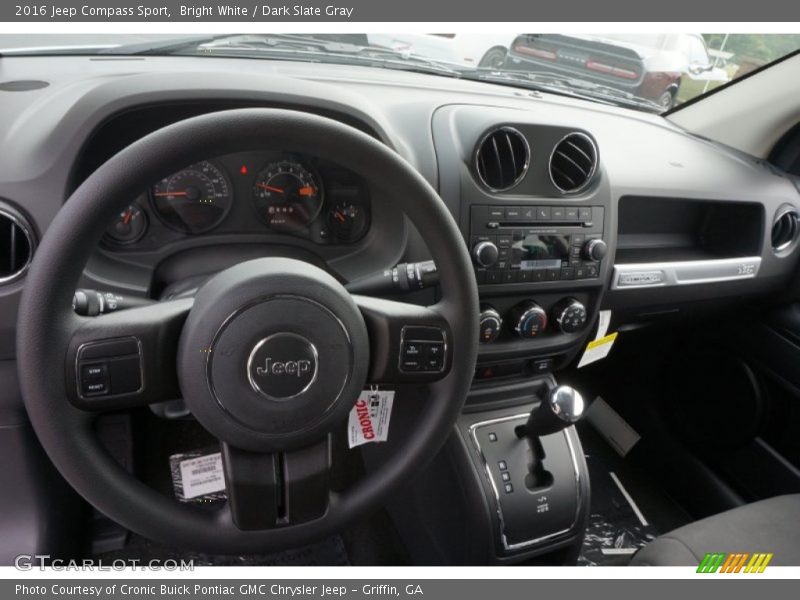 Bright White / Dark Slate Gray 2016 Jeep Compass Sport