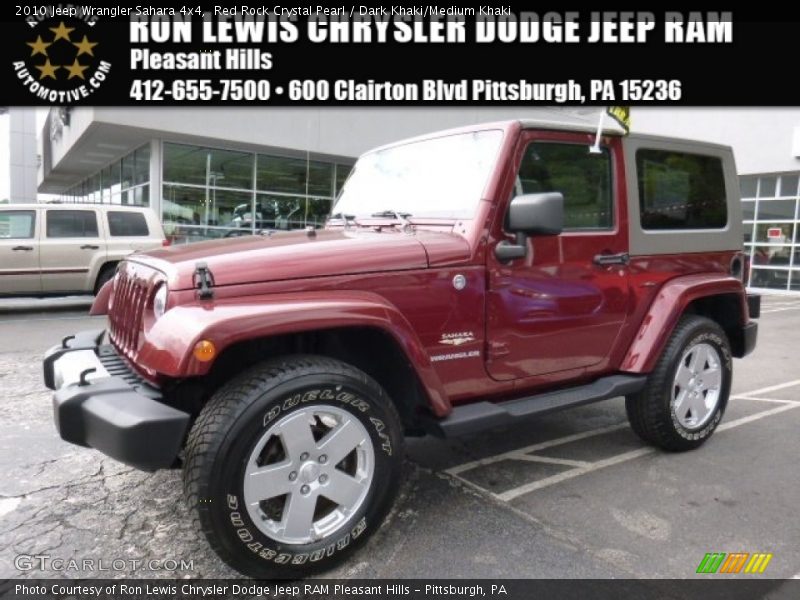 Red Rock Crystal Pearl / Dark Khaki/Medium Khaki 2010 Jeep Wrangler Sahara 4x4