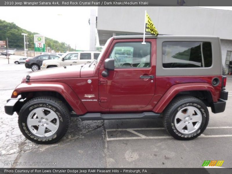 Red Rock Crystal Pearl / Dark Khaki/Medium Khaki 2010 Jeep Wrangler Sahara 4x4