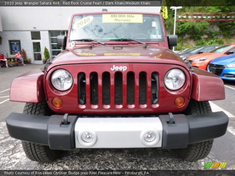 Red Rock Crystal Pearl / Dark Khaki/Medium Khaki 2010 Jeep Wrangler Sahara 4x4