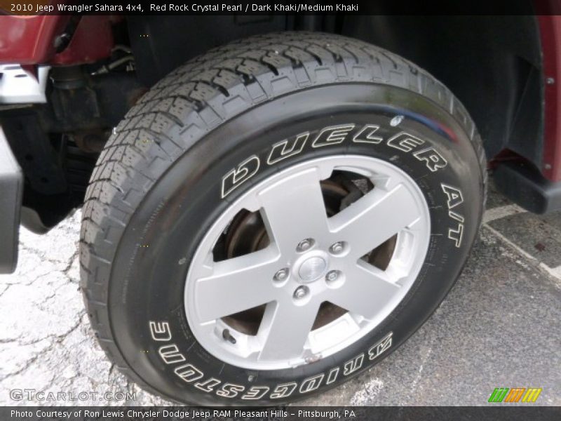 Red Rock Crystal Pearl / Dark Khaki/Medium Khaki 2010 Jeep Wrangler Sahara 4x4
