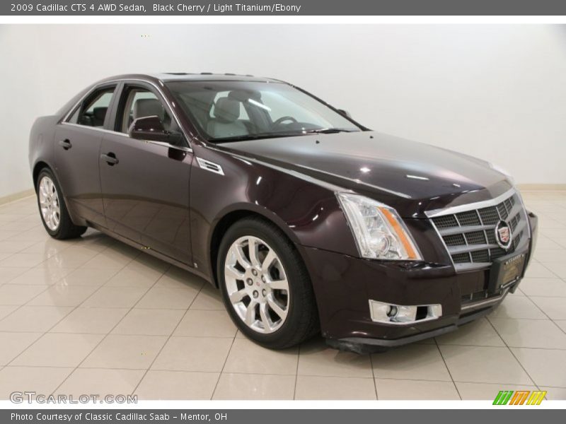 Black Cherry / Light Titanium/Ebony 2009 Cadillac CTS 4 AWD Sedan