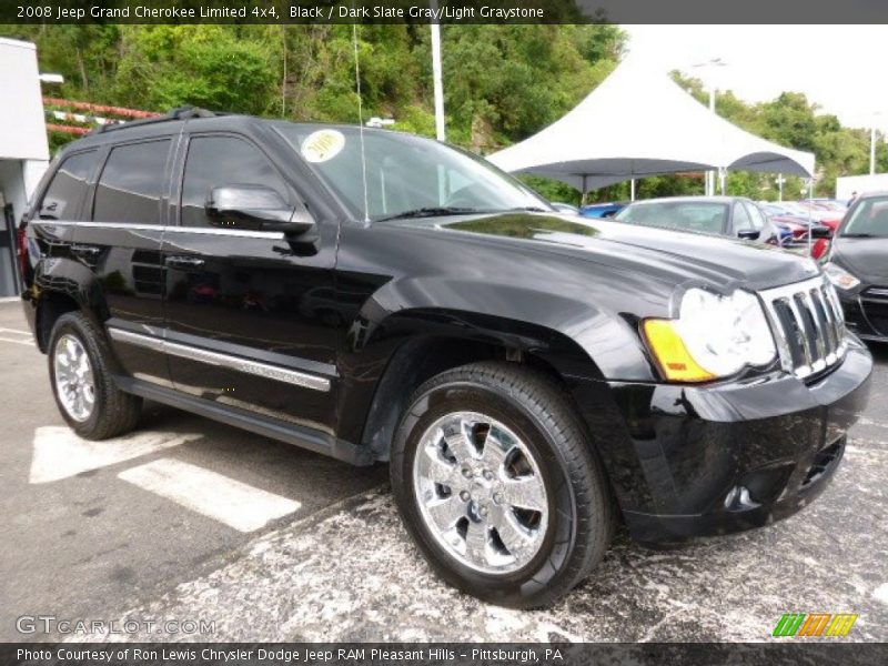 Black / Dark Slate Gray/Light Graystone 2008 Jeep Grand Cherokee Limited 4x4