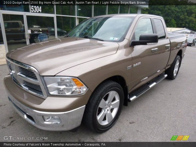 Austin Tan Pearl / Light Pebble Beige/Bark Brown 2010 Dodge Ram 1500 Big Horn Quad Cab 4x4