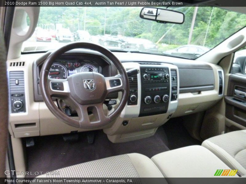 Austin Tan Pearl / Light Pebble Beige/Bark Brown 2010 Dodge Ram 1500 Big Horn Quad Cab 4x4