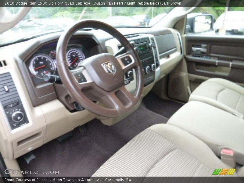 Austin Tan Pearl / Light Pebble Beige/Bark Brown 2010 Dodge Ram 1500 Big Horn Quad Cab 4x4