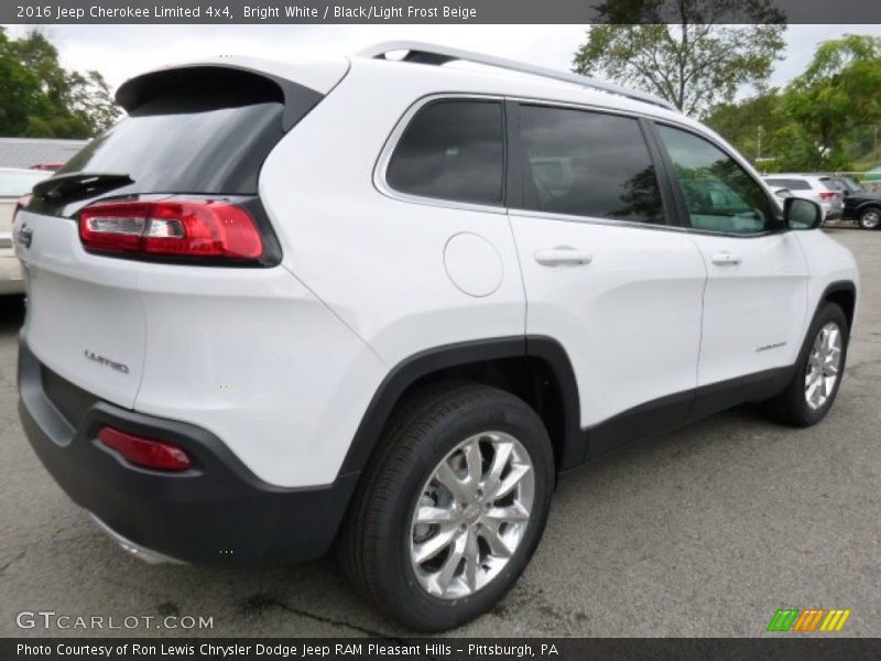 Bright White / Black/Light Frost Beige 2016 Jeep Cherokee Limited 4x4