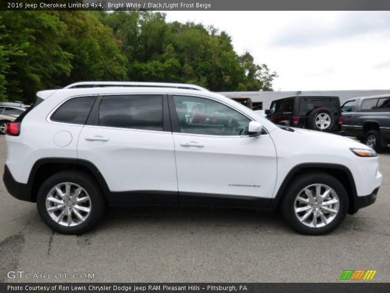 Bright White / Black/Light Frost Beige 2016 Jeep Cherokee Limited 4x4