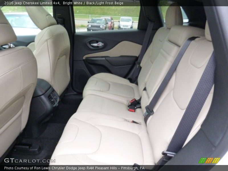Bright White / Black/Light Frost Beige 2016 Jeep Cherokee Limited 4x4