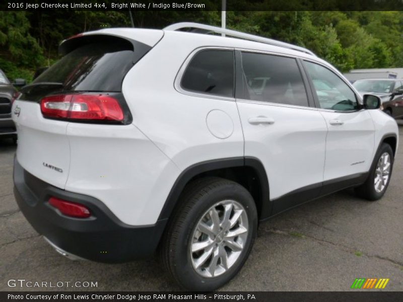 Bright White / Indigo Blue/Brown 2016 Jeep Cherokee Limited 4x4