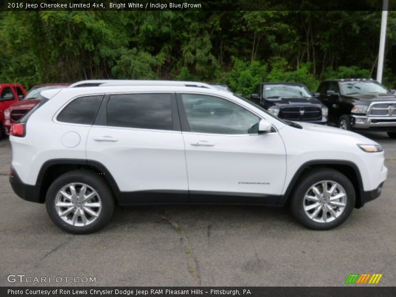 Bright White / Indigo Blue/Brown 2016 Jeep Cherokee Limited 4x4