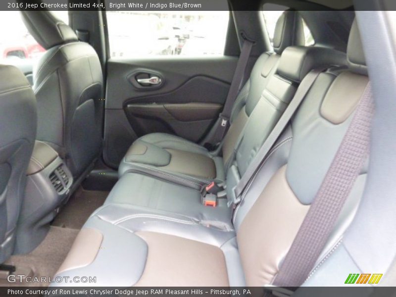 Bright White / Indigo Blue/Brown 2016 Jeep Cherokee Limited 4x4