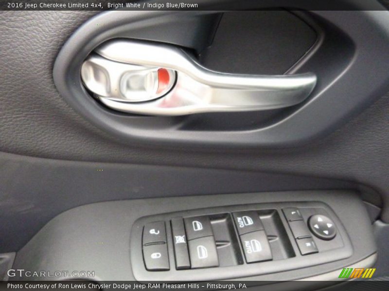 Bright White / Indigo Blue/Brown 2016 Jeep Cherokee Limited 4x4