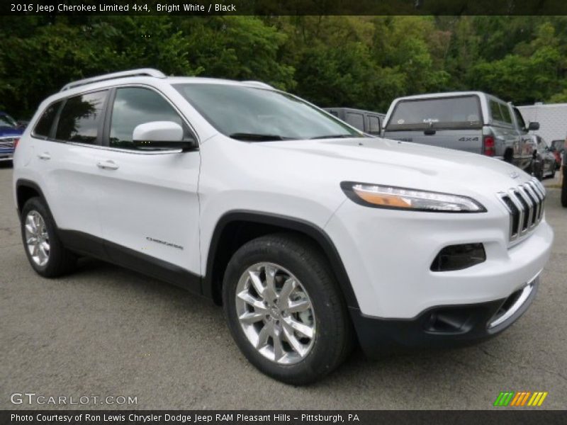 Bright White / Black 2016 Jeep Cherokee Limited 4x4