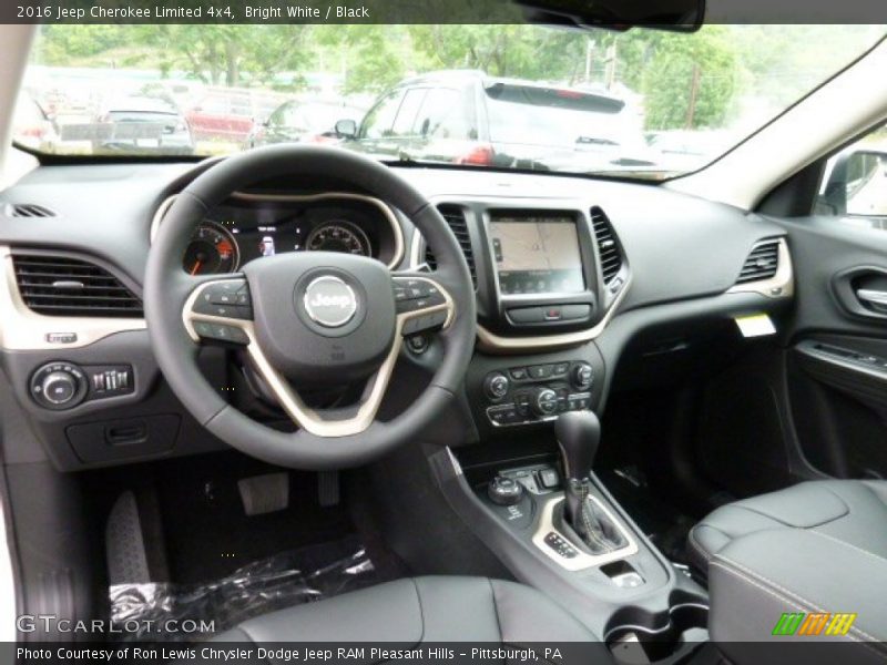 Bright White / Black 2016 Jeep Cherokee Limited 4x4