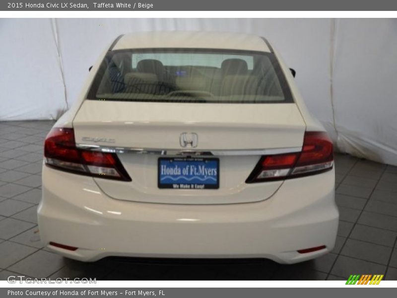 Taffeta White / Beige 2015 Honda Civic LX Sedan