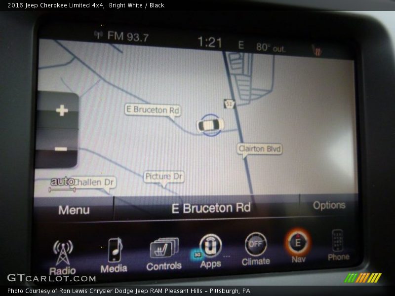 Bright White / Black 2016 Jeep Cherokee Limited 4x4