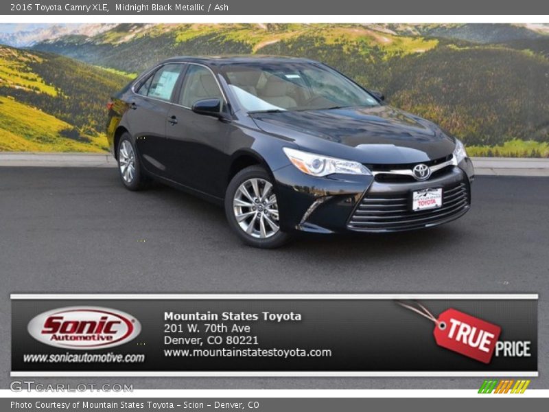 Midnight Black Metallic / Ash 2016 Toyota Camry XLE