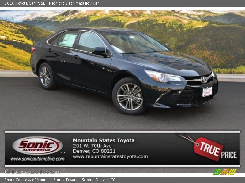 Midnight Black Metallic / Ash 2016 Toyota Camry SE