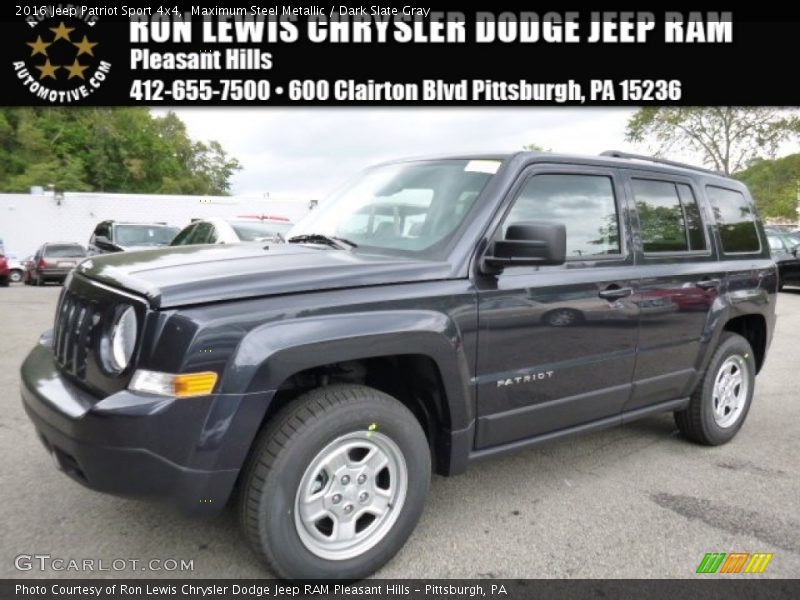 Maximum Steel Metallic / Dark Slate Gray 2016 Jeep Patriot Sport 4x4