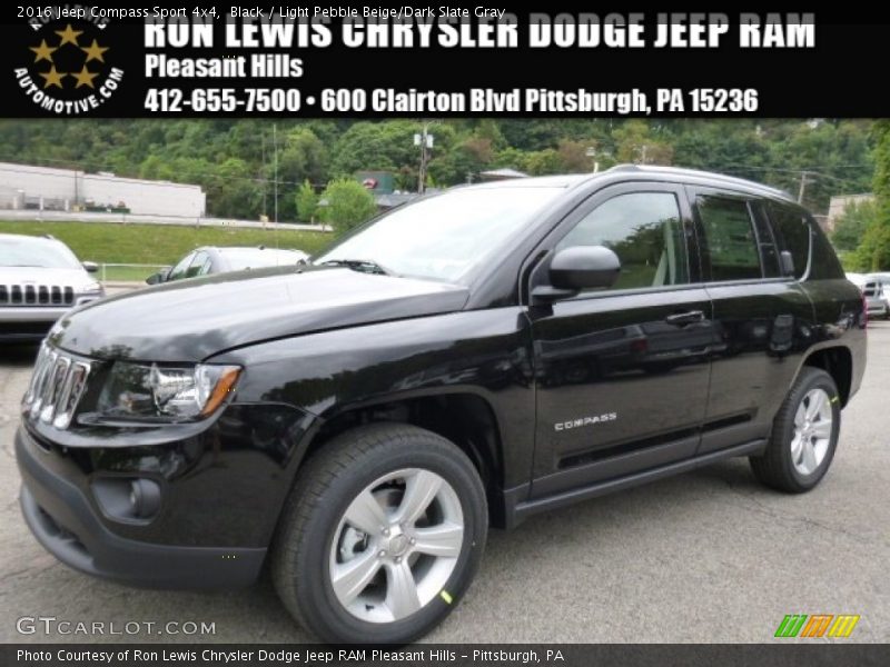 Black / Light Pebble Beige/Dark Slate Gray 2016 Jeep Compass Sport 4x4