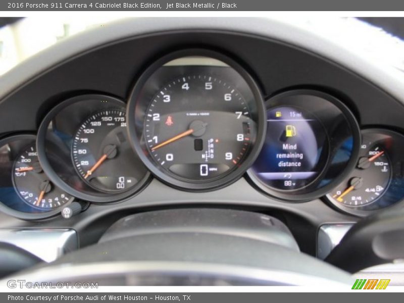  2016 911 Carrera 4 Cabriolet Black Edition Carrera 4 Cabriolet Black Edition Gauges