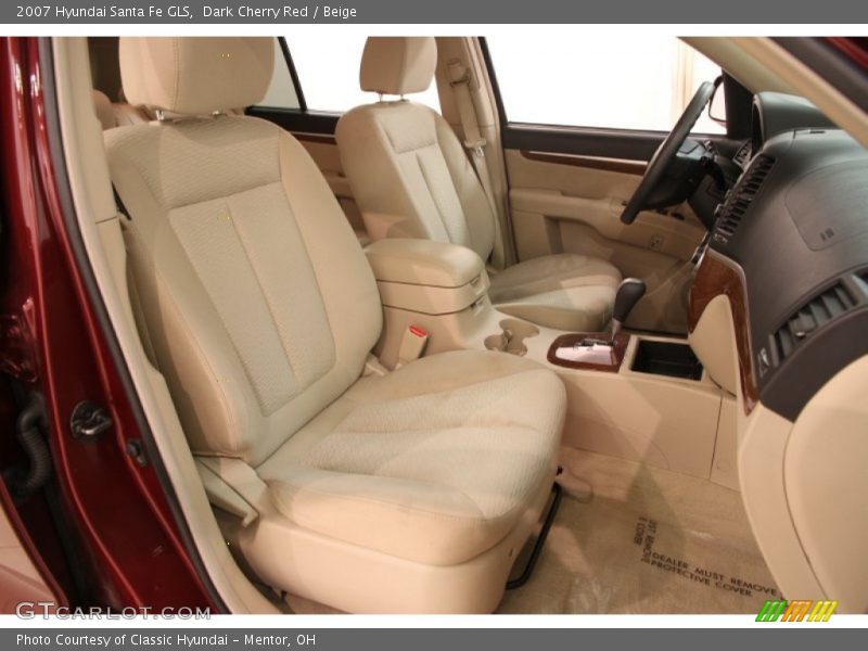 Dark Cherry Red / Beige 2007 Hyundai Santa Fe GLS