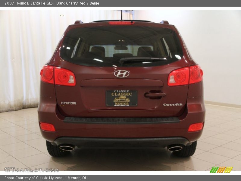 Dark Cherry Red / Beige 2007 Hyundai Santa Fe GLS
