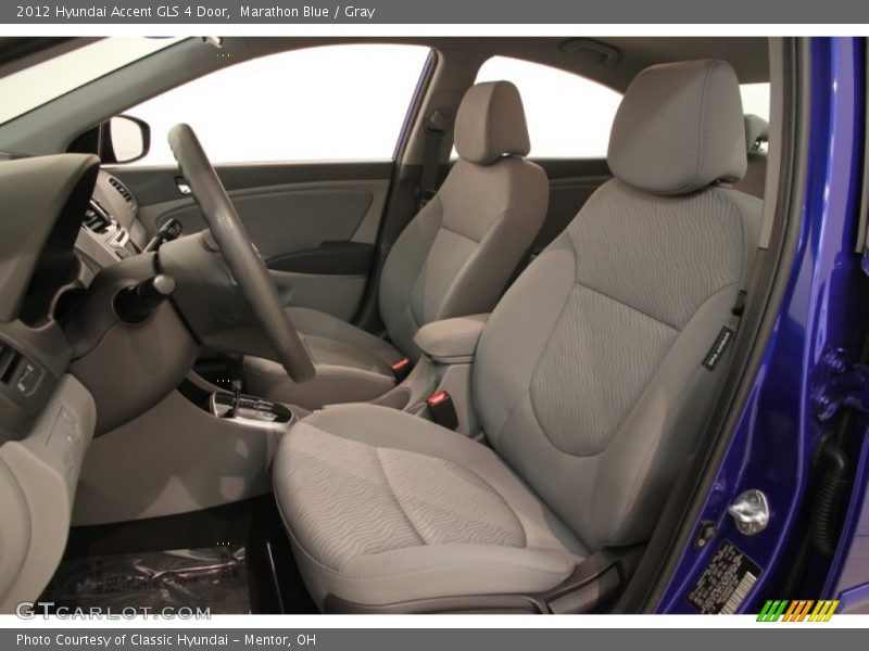 Marathon Blue / Gray 2012 Hyundai Accent GLS 4 Door