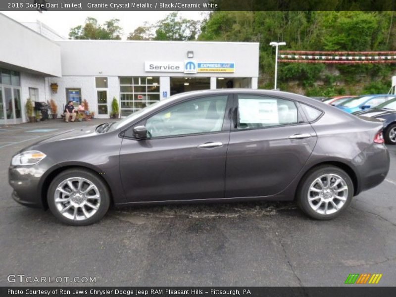 Granite Crystal Metallic / Black/Ceramic White 2016 Dodge Dart Limited