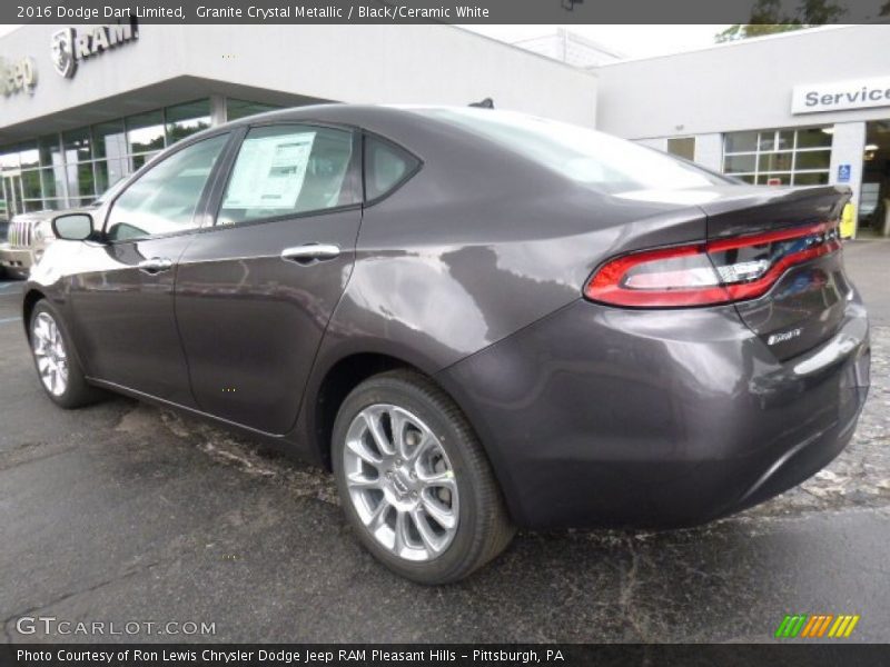 Granite Crystal Metallic / Black/Ceramic White 2016 Dodge Dart Limited