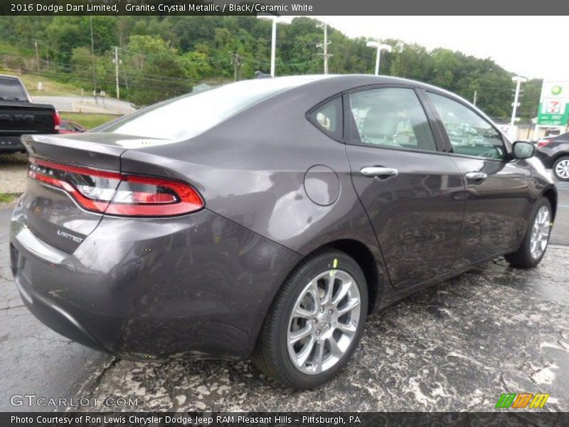 Granite Crystal Metallic / Black/Ceramic White 2016 Dodge Dart Limited
