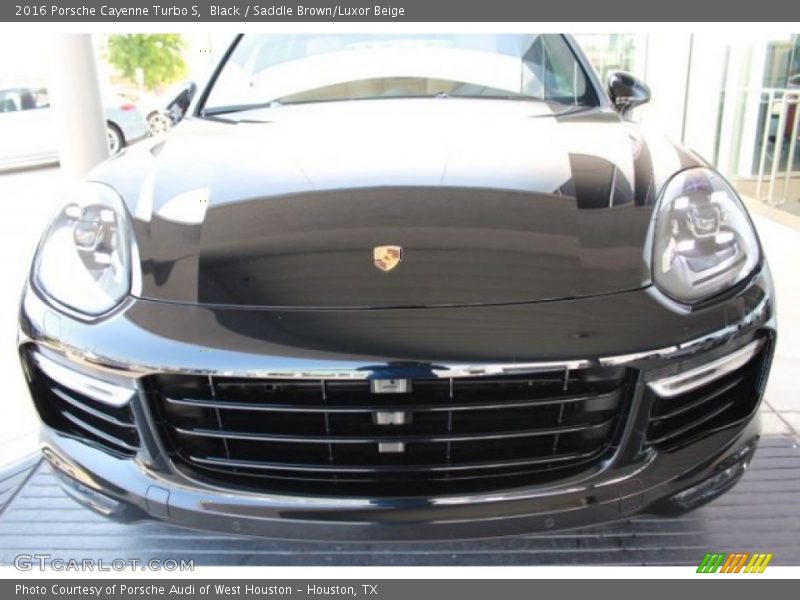 Black / Saddle Brown/Luxor Beige 2016 Porsche Cayenne Turbo S