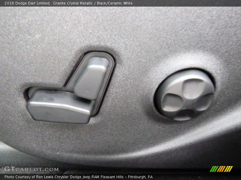 Granite Crystal Metallic / Black/Ceramic White 2016 Dodge Dart Limited