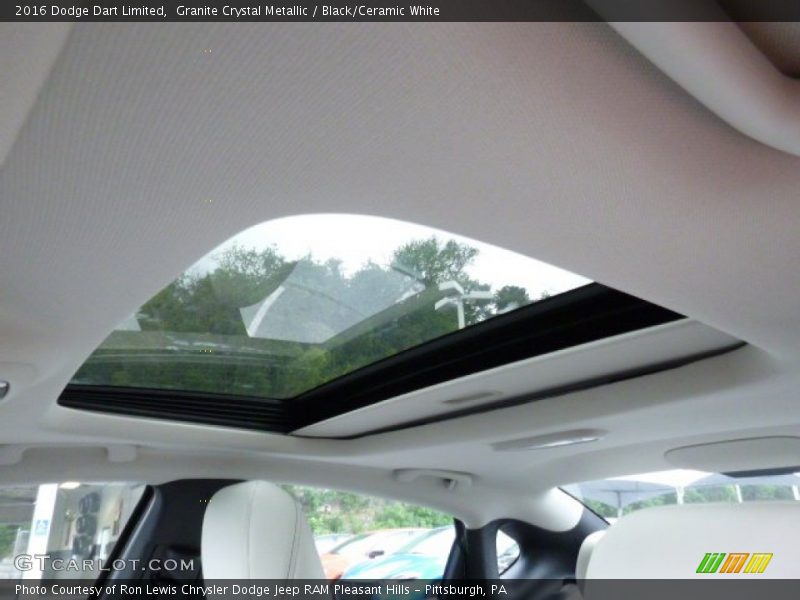 Granite Crystal Metallic / Black/Ceramic White 2016 Dodge Dart Limited