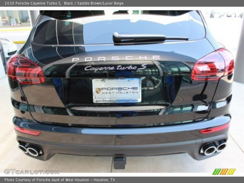 Black / Saddle Brown/Luxor Beige 2016 Porsche Cayenne Turbo S