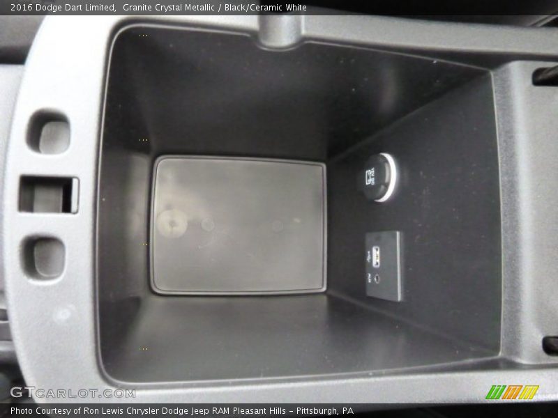 Granite Crystal Metallic / Black/Ceramic White 2016 Dodge Dart Limited